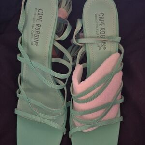 Cape Robbin Mint Green Strappy Heels